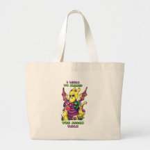 I Likes to Maked the Socks Talk cute baby dragon Canvas Bags