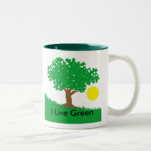 I Live Green Mug