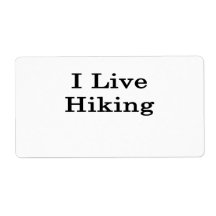 I Live Hiking Shipping Label