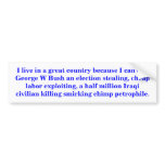 I live in a great country. bumper stickers