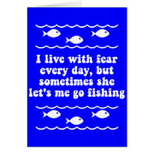 I live with fear every day. greeting card