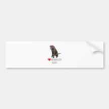 I Loce Chocolate Labs Bumper Stickers