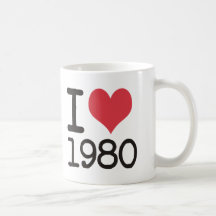I Love 1980 Products & Designs! Coffee Mug