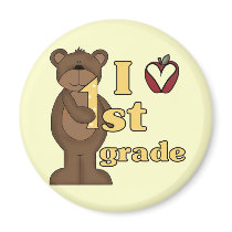 I Love 1st Grade Tshirts and Gifts Fridge Magnet