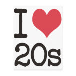 I Love 20s Products & Designs! postcards