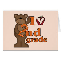 I Love 2nd Grade Tshirts and Gifts Cards