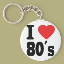 I Love 80 ´s keychains
