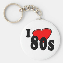 I Love 80s Keychain