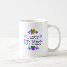 I Love 80s Music Mugs