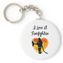 I Love A Firefighter Keychains