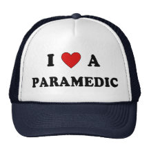 I Love A Paramedic Mesh Hat