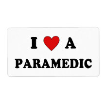 I Love A Paramedic Personalized Shipping Labels