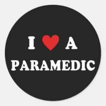 I Love A Paramedic Sticker