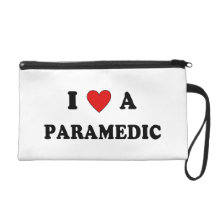 I Love a Paramedic Wristlet Purse