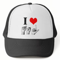 I Love A-S-L (2) Mesh Hats