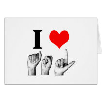 I Love A-S-L Card