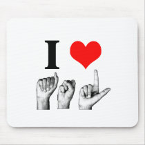 I Love A-S-L Mouse Pads