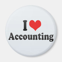 I Love Accounting Refrigerator Magnets