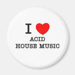 I Love Acid House Music Magnets