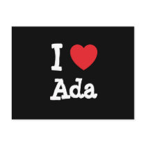 I love Ada heart T-Shirt Post Card