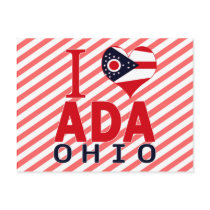 I love Ada, Ohio Postcard