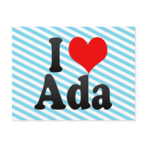 I love Ada Postcard
