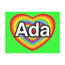 I love Ada, rainbow heart