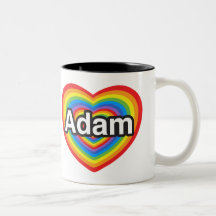 I love Adam. I love you Adam. Heart Mug