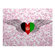 I Love Afganistan -wings Post Cards