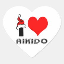 I Love Aikido Design Sticker