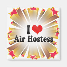 I Love Air Hostess Refrigerator Magnet
