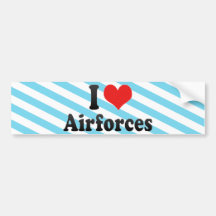 I Love Airforces Bumper Stickers