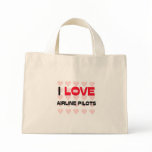 I LOVE AIRLINE PILOTS bags
