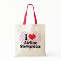 I Love Airline Stewardess bags