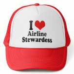 I Love Airline Stewardess hats