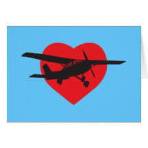 I Love Airplanes Cards