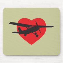 I Love Airplanes Mousepads