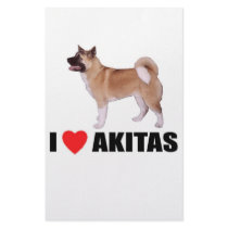 I Love Akitas Stationery