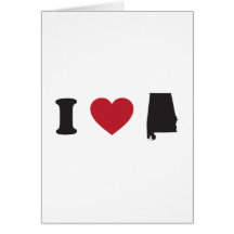 I love Alabama Greeting Card