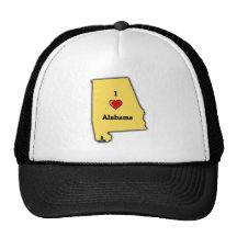 I Love Alabama Hats