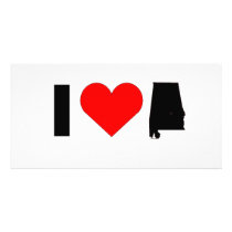 I Love Alabama Photo Card Template