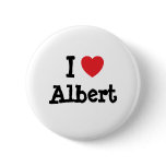 I love Albert heart T-Shirt buttons