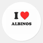 I Love Albinos Stickers