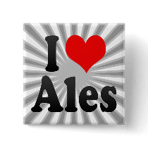 I Love Ales, France Pinback Buttons