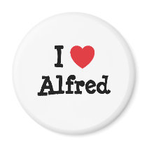I love Alfred heart custom personalized Refrigerator Magnets