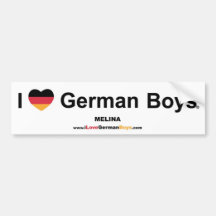 I Love allemands Boys Adhésifs Pour Voiture