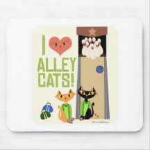 I Love Alley Cats Mouse Pad