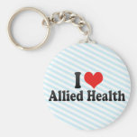 I Love Allied Health Key Chain