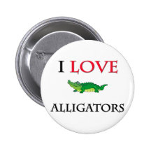 I Love Alligators Pin