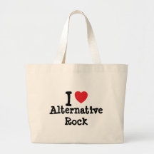 I love Alternative Rock heart custom personalized Bag